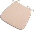 Chair Pads with Ties 18x17, Memory Foam Kitchen Chair Cushions with Ties 18 Inch, Non Slip Chair Pads for Dining Chairs Set of 2 4 6, Seat Cushions Covers Washable and Removable with Zipper,E,1