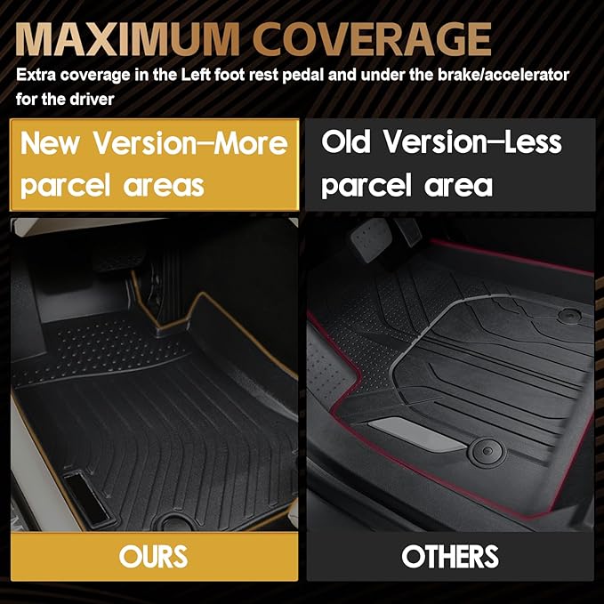 Naibeve Floor Mats for 2021-2024 Chevrolet Suburban/GMC Yukon XL/Cadillac Escalade ESV 7 Seats Bucket Seats - All Weather for Suburban/Yukon XL/Escalade ESV Floor Mats Cargo Mat 3rd Row Backrest Mats