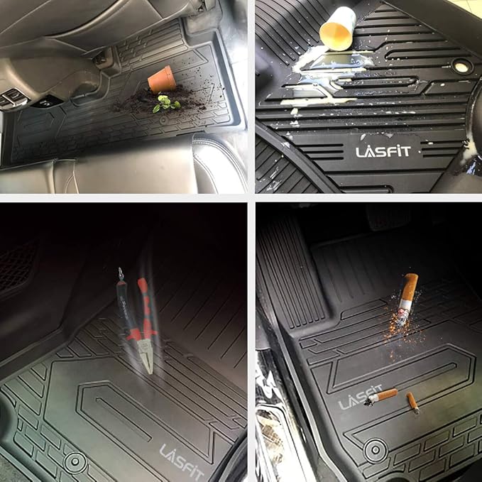 LASFIT Floor Mats Fit for Volkswagen ID.4 2021-2026, Custom Fit TPE All Weather Waterproof Floor Liners 1st & 2nd Row Car Mats, Black