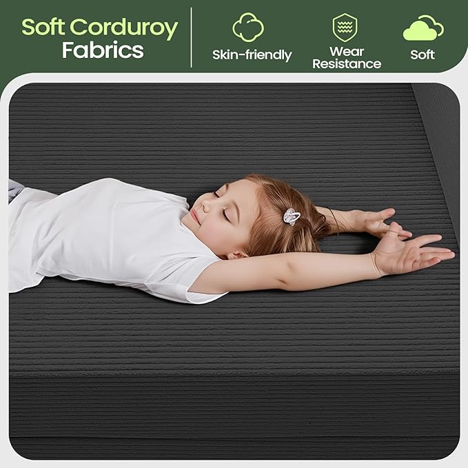 Multi-functionalcorduroy Sofa Bed, Crafted from Corduroy Fabric, is Ideal for Apartments and Living Rooms. Sleeper Sofa Couch Folding futon or Foldable Floor Convertible Floor Studio | Multi-functional