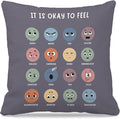 Nogrit Counseling Office Must Haves Throw Pillow Cover, Calming Corner, Mental Health Pillowcase Decor for Home Kids,Mental Health Counselor Gifts, Calming Corner Pillow Covers 18x18 Grey
