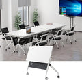 YUOXU Conference Room Table,Folding Conference Table,Flip Top Mobile Desk with Locking Silent Casters-Space Saving Rolling Table for Training Room, Office, Classroom (1, 55.12 * 23.62 * 29.53")