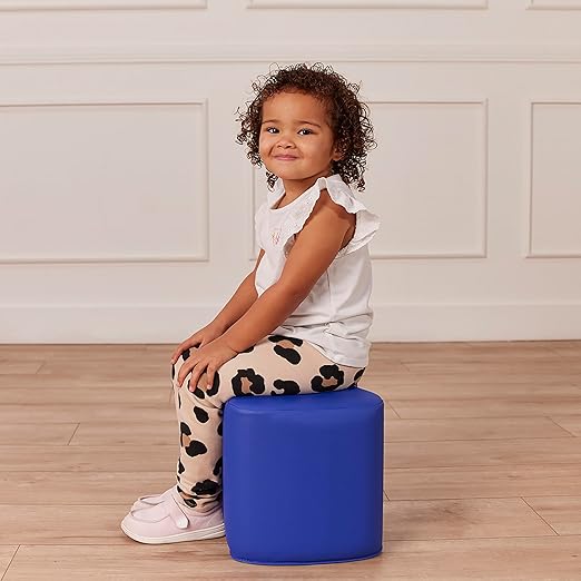 ECR4Kids SoftZone Toddler Modular Stool Set, Flexible Seating, Assorted, 6-Piece
