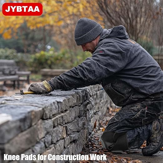 Work Knee Pads for Knee Protection, Kneepad for Men and Women, Gel Kneepads for Construction with Ergonomic Foam Cushion, Ideal Comfortable Gifts knee Pads for Roofing, Flooring Installation, Gray L (1 Pair)