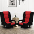 ACIPENSER Swivel Gaming Chair Multipurpose 2PACK Floor Gaming Chair for Playing Video Games, TV, Reading w/Armrest Lumbar Support & 6 Adjustable Postion Backrest for Adults & Kids,Red