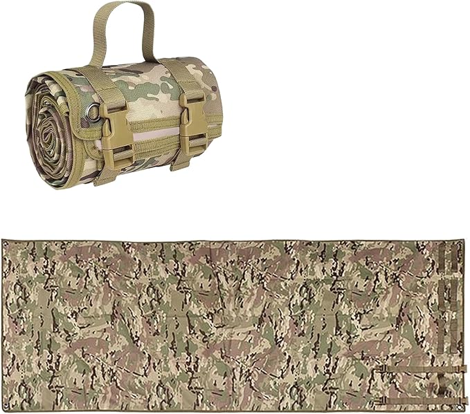 Outdoor Camping Tactical Training Shooting Mat Anti Slip Pad, Waterproof and Moisture-Proof Folding Mat Picnic Blanket Portable with Carry Strap