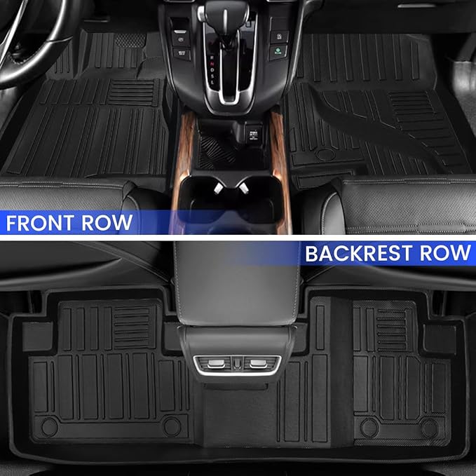 Compatible for 2012-2016 Honda CRV LX/SE/EX Floor Mats All-Weather TPE Floor Mats for 2012 2013 2014 2015 2016 Honda CR-V Accessories (Full Set)