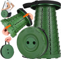 Fishboy Upgraded Collapsible Stool, 400lbs Max Weight, Lightweight But Sturdy, Portable Retractable Folding Telescoping Foldable Camping Stool for Adults Outdoor Fishing Hiking Gardening Travel BBQ