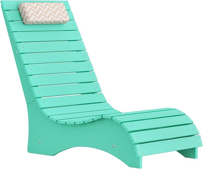 Homenjoy HDPS Pool Lounge Chairs Set of 2, Use in Pools Lounge Chairs up to 10-Inches of Water, Chaise Chairs with Headrest, Lounge Chair Outdoor, Fade-Resistant Pool Lounger for Deck