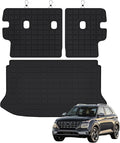 Cargo Liners for 2020-2025 Hyundai Venue (Only Fit Upper Cargo Mat) with Backrest Mat,TPE All Weather Protection Car Trunk Mat Covering The Backrest Mat with Velcro Fastener Accessories