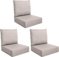 Luxury Outdoor Seat Cushion Set-24 x 24 x 6 Inch Outdoor Chair Cushions Set of 2 with Water Resistant & Removable Cover Outdoor Cushions for Patio Furniture Chair Sofa Couch