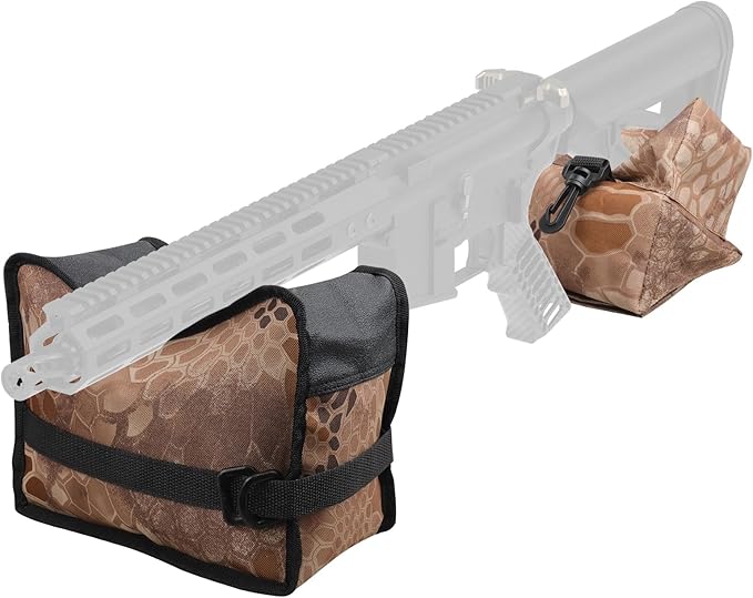 Twod Outdoor Shooting Rest Bags - Target Sports Bench Rest with Front & Rear Support SandBag Stand Holders for Gun Rifle Shooting Hunting Photography - Unfilled
