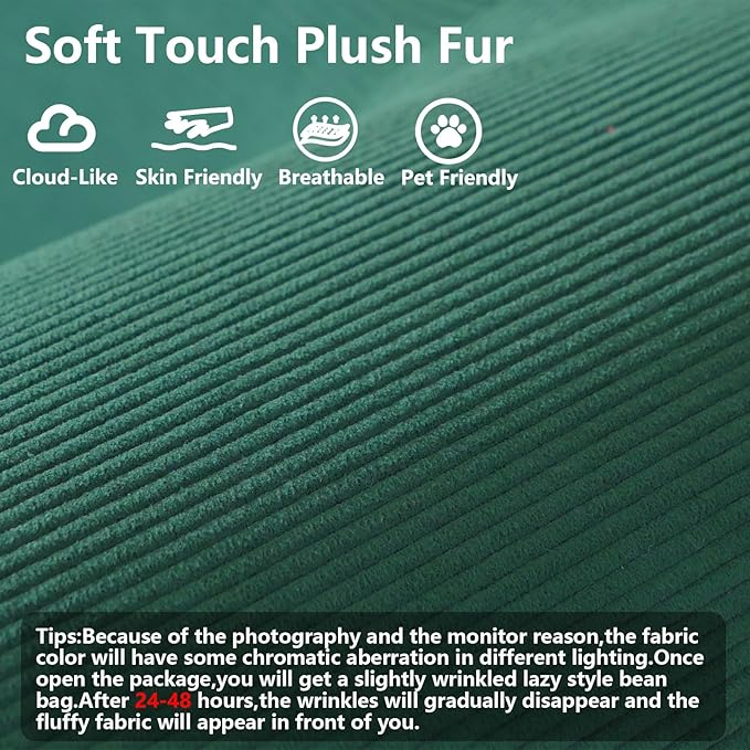 79" Convertible Sleeper Sofa Bed with Cylindrical Pillow, Corduroy Folding Mattress Couch with Fixed-Shape Frame, Floor Sofa Lounge Couch for Living Room Bedroom Lounge Studio (Green)