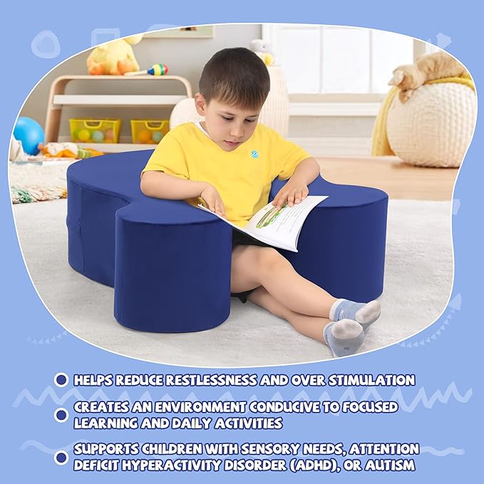 BALAPET Soft Squeeze Sensory Seat for Kids, Calming Compression Chair with Sensory Needs Wobble Seat for Sensory Kids, Washable Cover, Rocking Design,Ideal Gift for Boy Girl