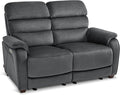 MCombo 61.6'' Wall Hugger Power Loveseat Recliner, Reclining Loveseat with Adjustable Headrest, USB Charge Ports, Wood Legs for Living Room, RVs, Small Spaces, Fabric ST258M1 (Loveseat, Dark Grey)