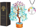 YATSKIA Amethyst and Turquoise Crystal Tree of Life - Crystal Decor - Spiritual Gifts - Crystals Gifts for Women - Gemstones and Crystals