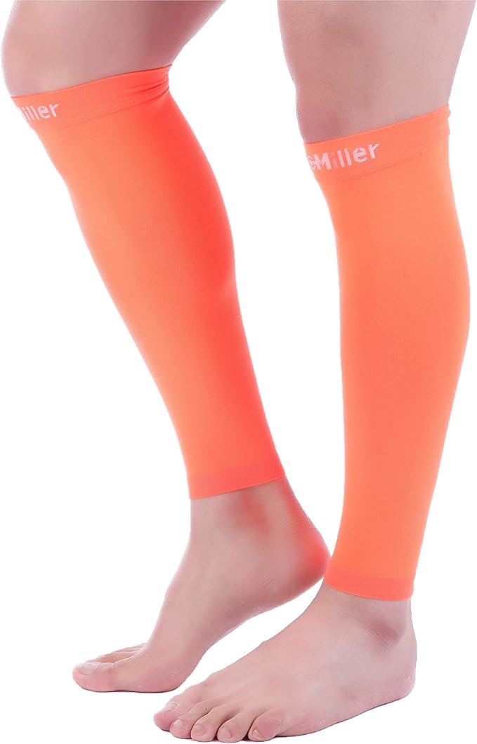 Doc Miller Compression Calf Sleeve for Men & Women – 20-30mmHg Graduated Support for Running, Shin Splints, Calf Strain – Knee High, Small to 6XL Plus Size