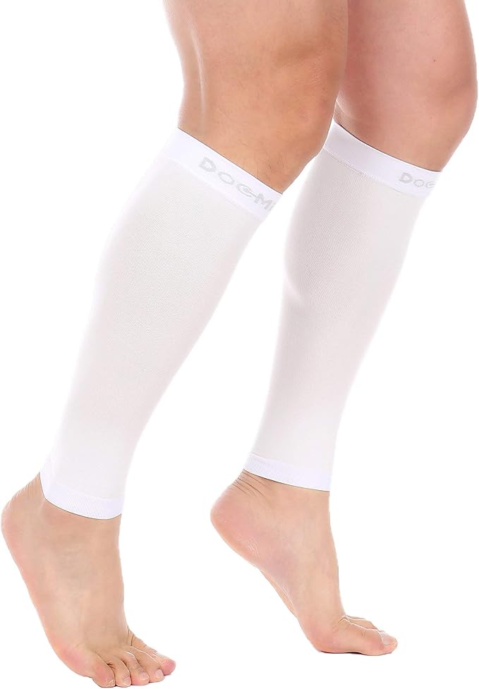 Doc Miller Compression Calf Sleeve for Men & Women – 20-30mmHg Graduated Support for Running, Shin Splints, Calf Strain – Knee High, Small to 6XL Plus Size