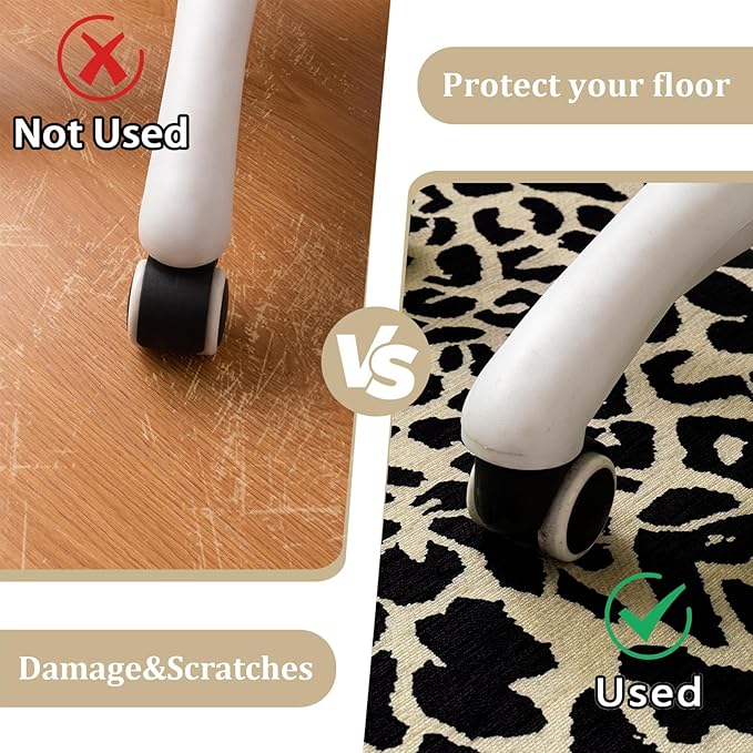 Office Chair Mat for Hardwood Floor, 72"x48" Easy Glide Computer Desk Mat Protector for Rolling Chair Under Desk Rug Nonslip Backing, Machine Wash, (Modern)