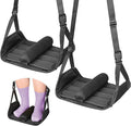 Babenest 2pcs Airplane Foot Hammock, Foldable Leg Rest Support with Adjustable Strap and Thicken Bottom, Portable Under Desk Flight Footrest Holder for Air Travel, Office & Car