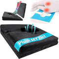 Gel Wheelchair Seat Cushion,Bed Sore Cushions for Butt,Pressure Sore Cushion for Office Chairs,Sciatica,Coccyx,Pain Relief Butt Pillow,Washable Cover.(Plush-Fabric&Support-Enhanced Set Black)