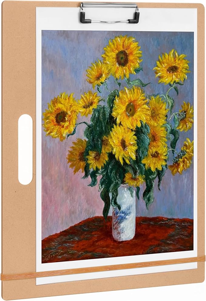 TX liteart Drawing Board - 14" x 17.8" Sketch Board with Handle for Drafting Art - Portable Clipboard for Class or Studio Fit in Artists Tote