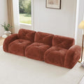Modular Sectional Sofa with Free Combination,Boneless Floor Couch for Living Room & Lounge,Velvet 3-Seater Sectional Couch with Comfortable Deep Seat,No Assembly Needed