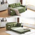 VINGLI Sofa Bed Full Size Pull Out Couch Bed Olive Green Futon Couch 64" W 84" L Loveseat Sleeper Floor Couches for Living Room Convertible Loveseat Sofa Foldable Sofa Bed