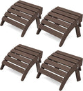 KINGYES Folding Adirondack Ottomans Set of 4 for Adirondack Chair, Coffee