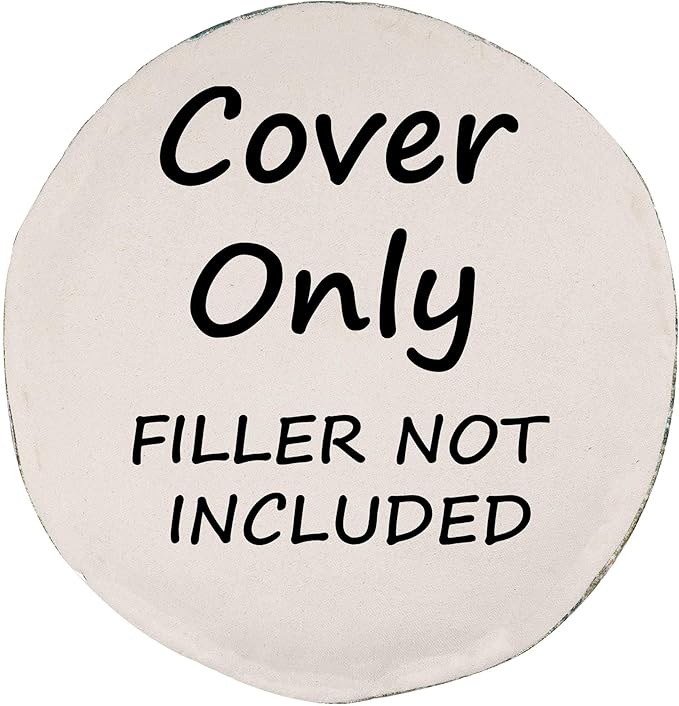 Mandala Life ART Large Floor Pillow Cover Yellow Round Pouf Ottoman Indian Floor Cushion Boho Chic Perfect Vintage Cushion for Living Room, Bedroom, Nursary or Children Room Cotton 24x8 Unstuffed