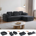 KEIKI 104" Modern Sectional Modular Sofa Bed with Chaise,Enhanced Frame Stability,Compressed Memory Foam Couch for Living Room Bedroom