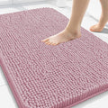 Arotive Bathroom Rugs 30x20, Extra Soft Absorbent Shaggy Chenille Bath Rugs, Machine Washable Rubber Backing Non-Slip Bath Mats for Bathroom Floor Tub and Shower, Home Decor Accessories, Dusty Rose