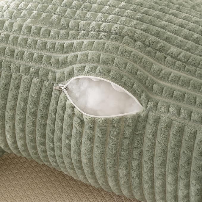 PAJEO Reading Pillow for Sitting in Bed, Large Backrest Reading Pillow with Arm Rest,Back-Rest Support Cushion for Sit Up on Couch, Sofa, and Floor, Dorm Essentials (Green Flannel, Large(19"))