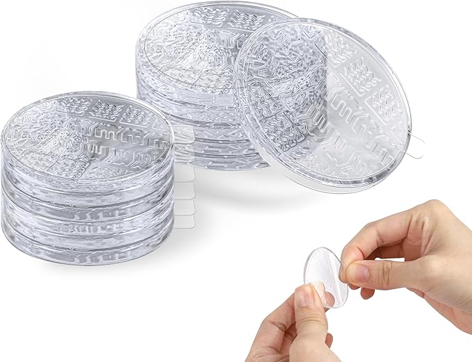 Non Slip Furniture Pads, 12 PCS Clear No Skid Furniture Grippers, Self Adhesive Anti Slip Furniture Pads, Anti Slide Hardwood Floors Protectors for Keep Couch Stoppers (1.57Inch Round)