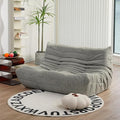 N&V Fireside Loveseat, Mid Century Armless Twin Size Floor Sofa, Soft Premium Corduroy Floor Lounge Chair, Foam Sofa Accent Chair for Living Room Bedroom and Office, Harbour Grey