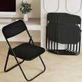 Folding Chairs, 300lb Capacity Steel Frame, Foldable for Indoor Outdoor Party,6-Pack,Black