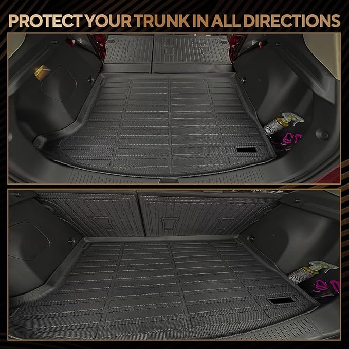 Naibeve Floor Mats for 2021-2025 2026 Chevrolet Trailblazer (Only Fit AWD) - All Weather Custom Fit for Trailblazer Floor Mats Trunk Mat with Backrest Mats (Only Fit Cargo in Upper Deck Position)