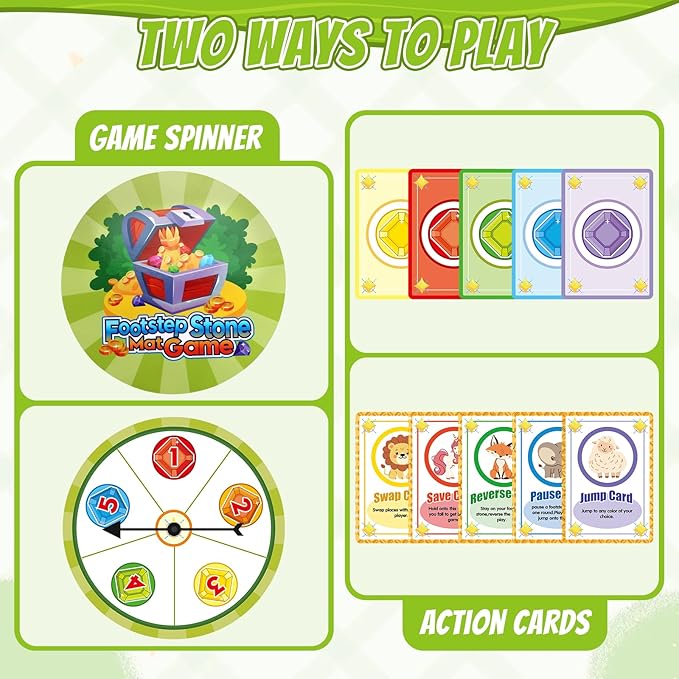 HYES Light Up Stepping Stones & Balance Beams for Kids - 13 PCS Set with Piano Music, Game Spinner & 30 Cards, Sensory Jumping Toys for Toddler, Birthday Gift for Boys Girls Ages 3-5