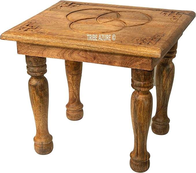 Small Altar Table, Meditation Table Altar, Small Puja Table, Meditation Altar Wood Wiccan Altar Table Buddhist Table, Tea Table Japanese, Small Low Side Table Dragon (Eternal Circle of Life)