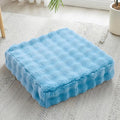 JKMAX 22 inches Floor Pillow for Adults - Large Meditation Cushion with Thick Foam & Soft Tufted Cover - Premium Outdoor Square Floor Cushion Seat - Yoga Pillows for Sitting On Floor - Sky Blue