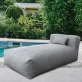 OPEAK Outdoor Bean Bed Chair Sun Lounger, Outdoor Couch Sofa for Patio & Pool, Foam Filling Day Bed Furniture, Comfy Lazy Sofa for Outside, Water-Resistant Seating Lounge Chair, Dark Gray