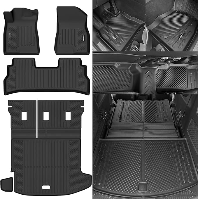 Naibeve Floor Mats for 2024 2025 2026 Chevy Trax - All Weather Custom for Chevrolet Trax Floor Mats Cargo Mat with Backrest Mats Interior Accessories