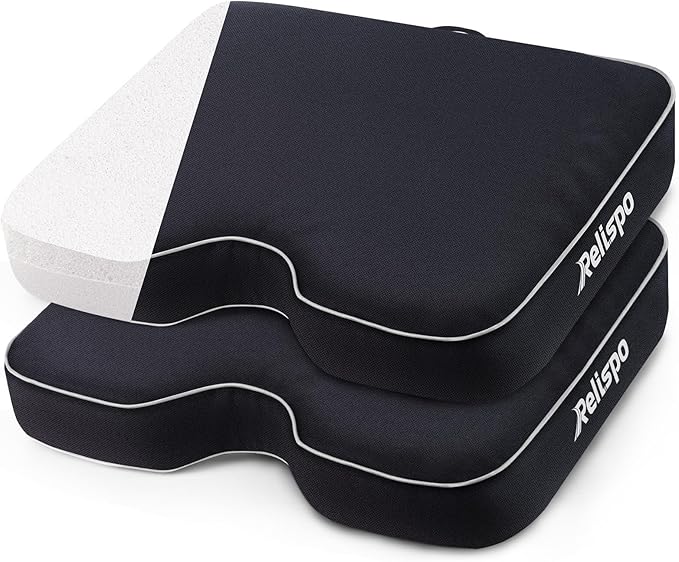 Relispo Stadium Seats for Bleachers with Integral Cutting Memory Foam, Stadium Seat Cushion Waterproof Extra Thick Bleacher Cushion, Portable Stadium Cushions for Indoor Outdoor Events
