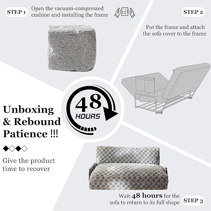 YOSHOOT Adjustable Lazy Floor Sofa, 5-Position Foldable Sleeper Chair with Armrest for Reading, Gaming - Convertible Bean Bag Sofa Bed Couch