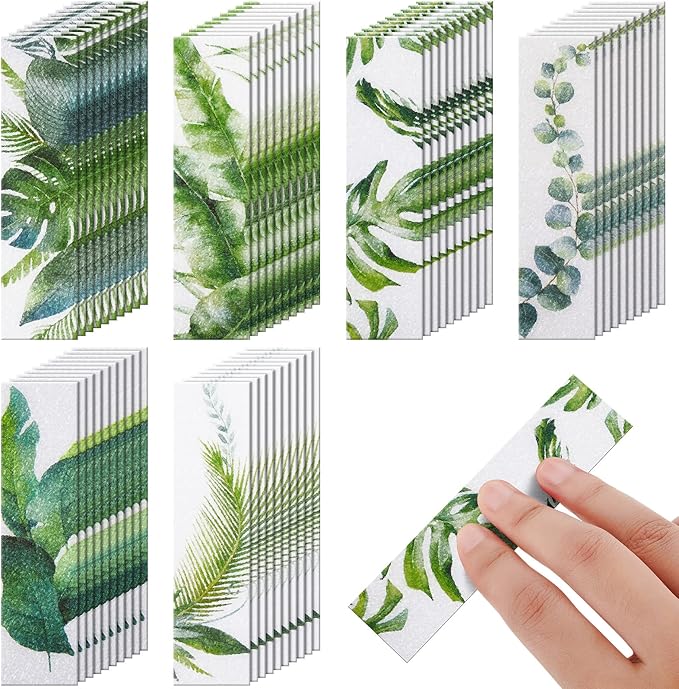 Gersoniel 72 Pcs Anxiety Sensory Stickers Strips Adhesive Textured Mental Health Calm Stickers Mindfulness Fidget Decals Stress Anxiety Relief Items for Therapy Office Desk Counselor(Leaves)