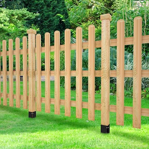 XYADX Fence Post Anchor 36 inch Ground Spike Heavy Duty Black Powder Coated Fence Stakes Post Base for Mailbox, 36 x 4 x 4 Inches Outer Diameter (Inner Diameter 3.6 x3.6 Inches), Pack of 4