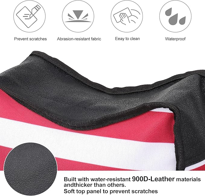 Twod Outdoor Shooting Rest Bags - Target Sports Bench Rest with Front & Rear Support SandBag Stand Holders for Gun Rifle Shooting Hunting Photography - Unfilled