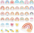 Gersoniel 36 Pcs Anxiety Sensory Stickers Strips Adhesive Textured Mental Health Calm Stickers Mindfulness Fidget Decals Stress Anxiety Relief Items for Therapy Office Desk(Boho Style)