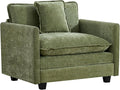 UMBFUN Cloud Couch Accent Chair, Oversized Comfy Modular Sofa with Deep Seat Cushions, Chenille Upholstered Lounge Chair for Living Room & Bedroom, Green