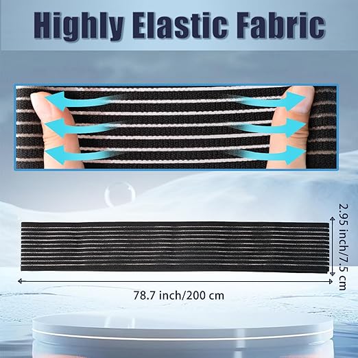 Zuscot 2 Pcs Hamstring & Thigh Compression Wraps, Adjustable Thigh Compression Braces, Quad Support for Men and Women, Versatile Compression Bandages for Knee, Calf, Arm